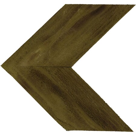 Ekena Millwork 14 3/4"W x 14"H x 3/4"D Vintage Farmhouse 5 1/2" Chevron Barnwood Decor Collection Restoration Green DECR14X14X075CHVGR